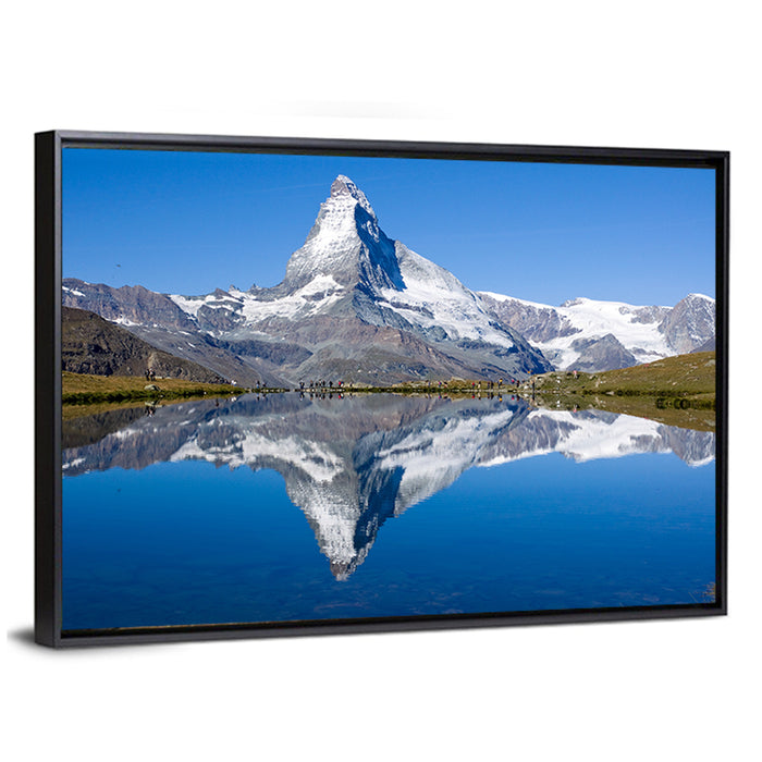Matterhorn Peak Reflection Wall Art as a framed canvas