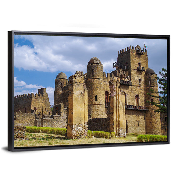 Fasil Ghebbi Fortress, Gondar Wall Art as a framed canvas