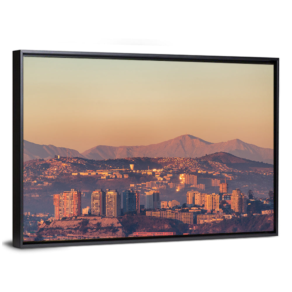 Valparaiso Hills at Golden Hour Wall Art
