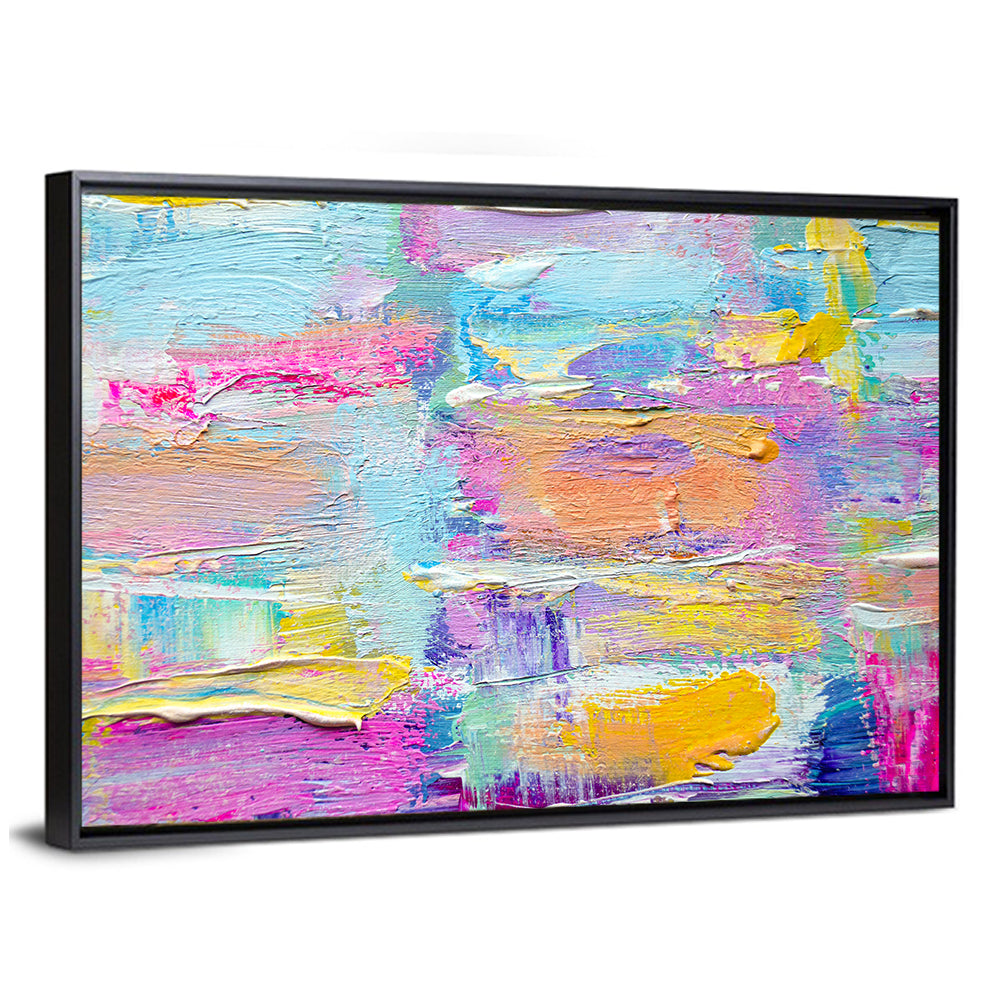 Vibrant Acrylic Brushstroke Abstract Wall Art