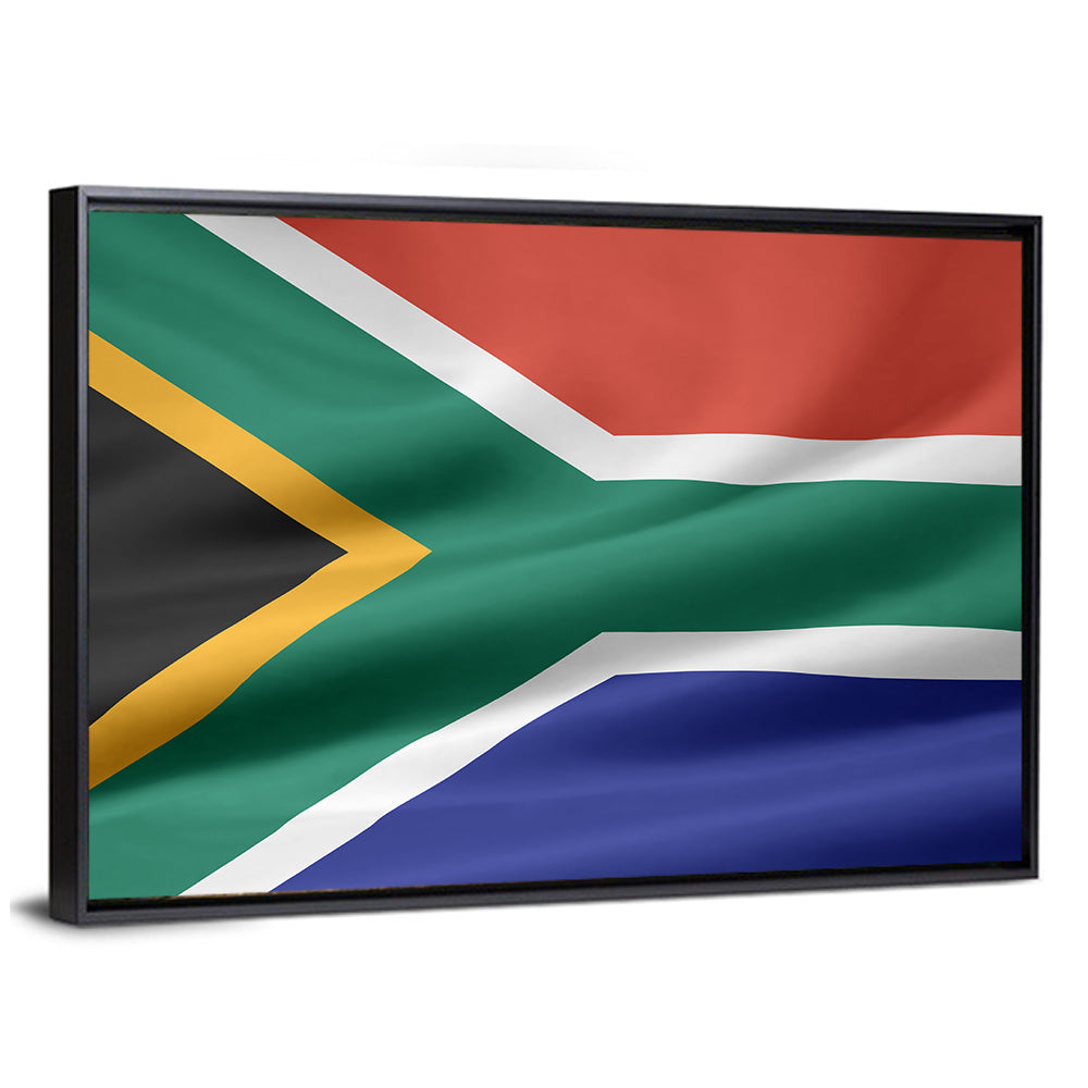 Waving South African Flag Wall Art