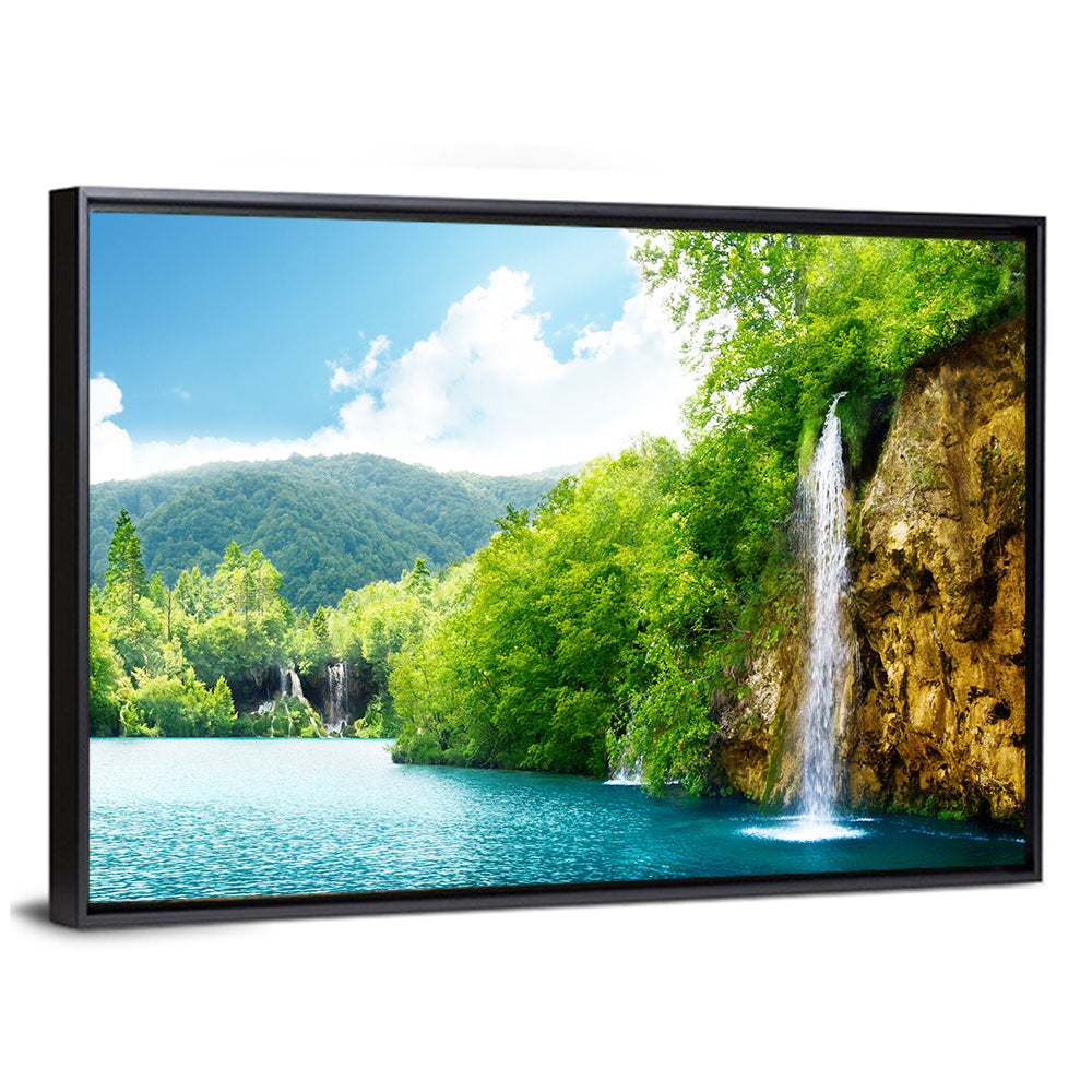 Plitvice Lakes Waterfall Wall Art