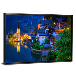 Hallstatt Village In Alps Wall Art