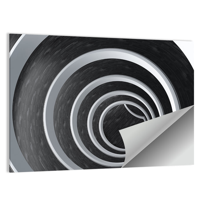 Concentric Spiral Tunnel Wall Art as a poster print