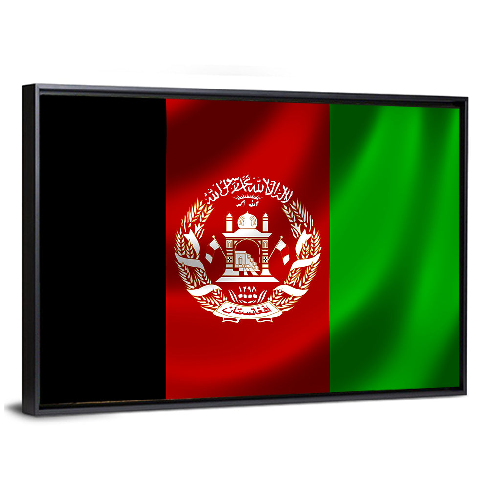 Waving Flag of Afghanistan Wall Art