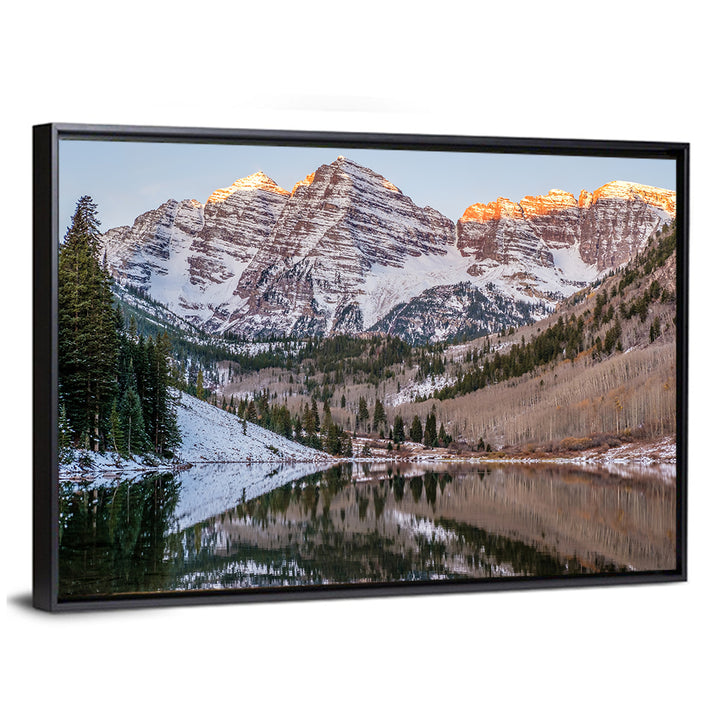Maroon Bells Reflected on Maroon Lake Wall Art