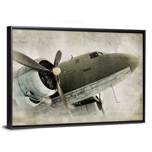 Old Propeller Airplane Wall Art