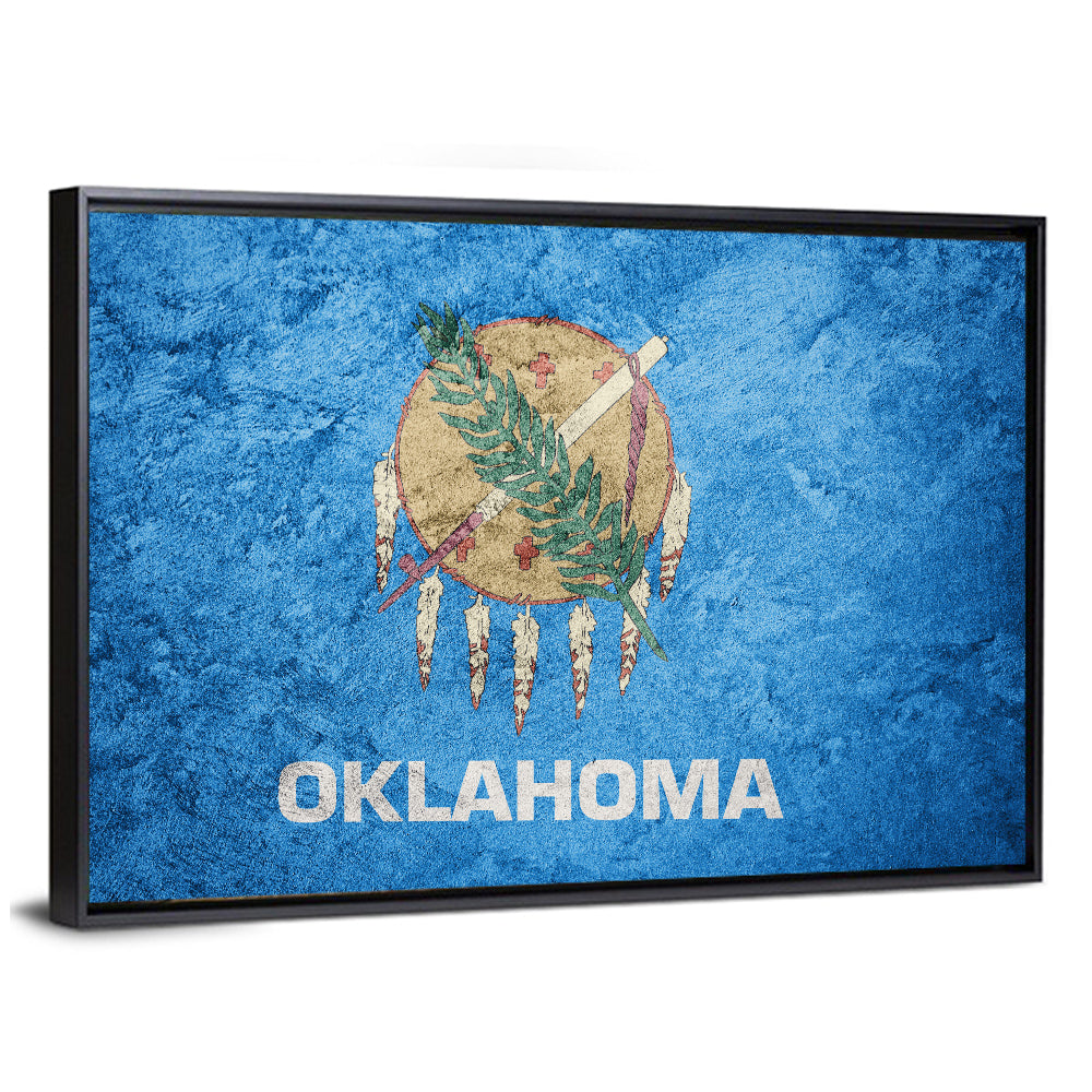 Grunge Oklahoma Flag Wall Art