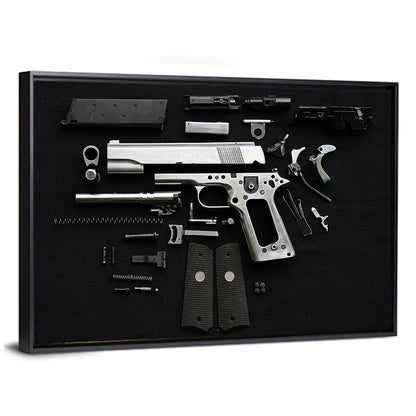 Disassembled Handgun Wall Art