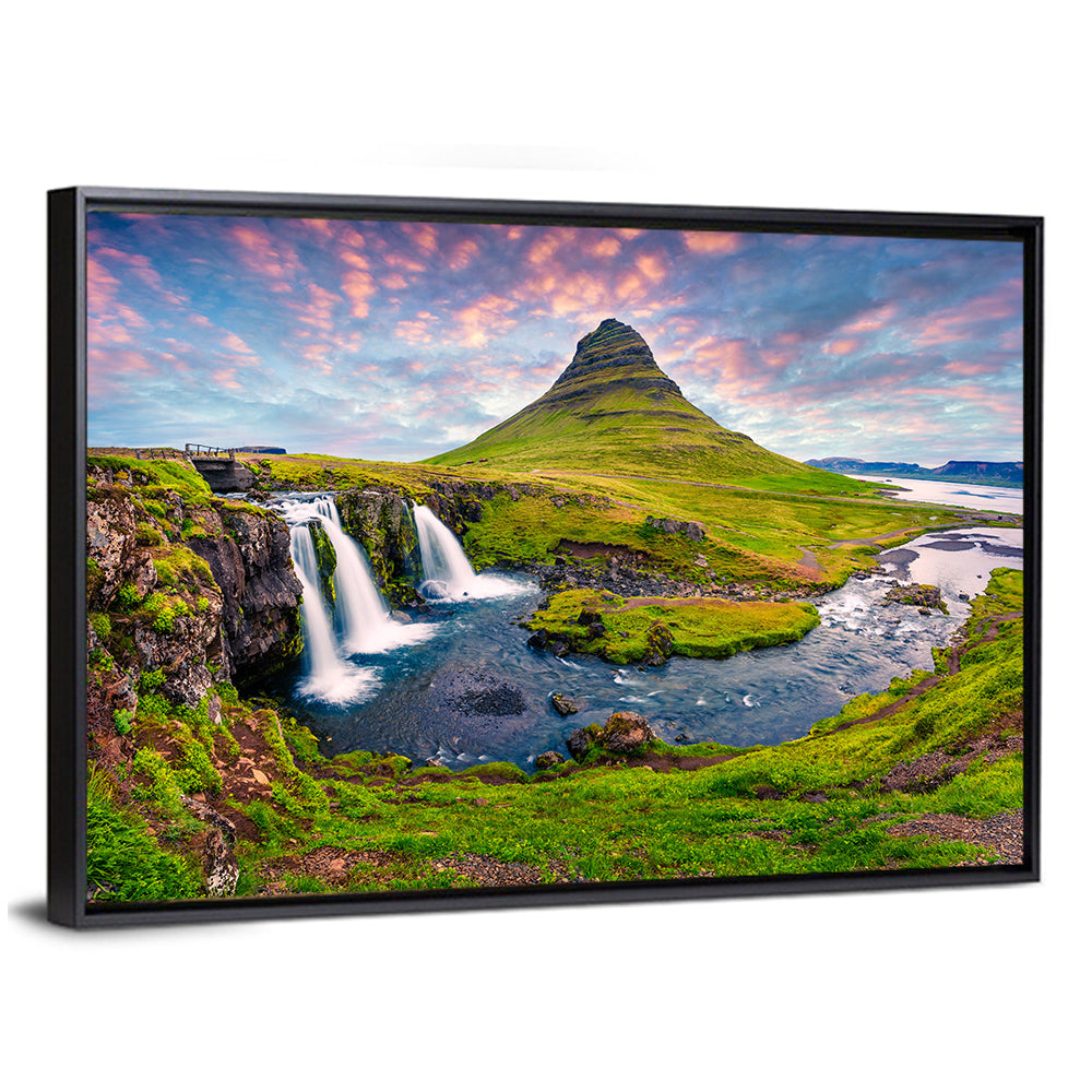 Kirkjufell Peak and Kirkjufellsfoss Wall Art