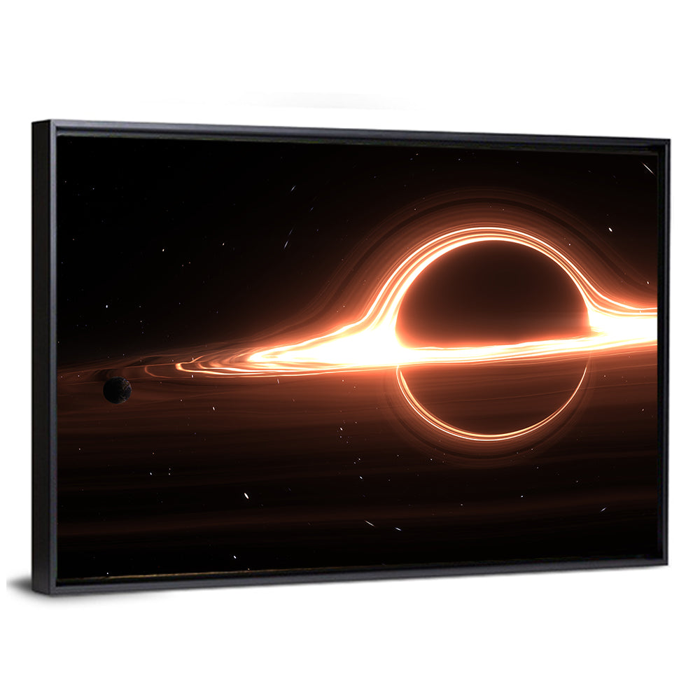 Planet Orbiting a Giant Black Hole Wall Art