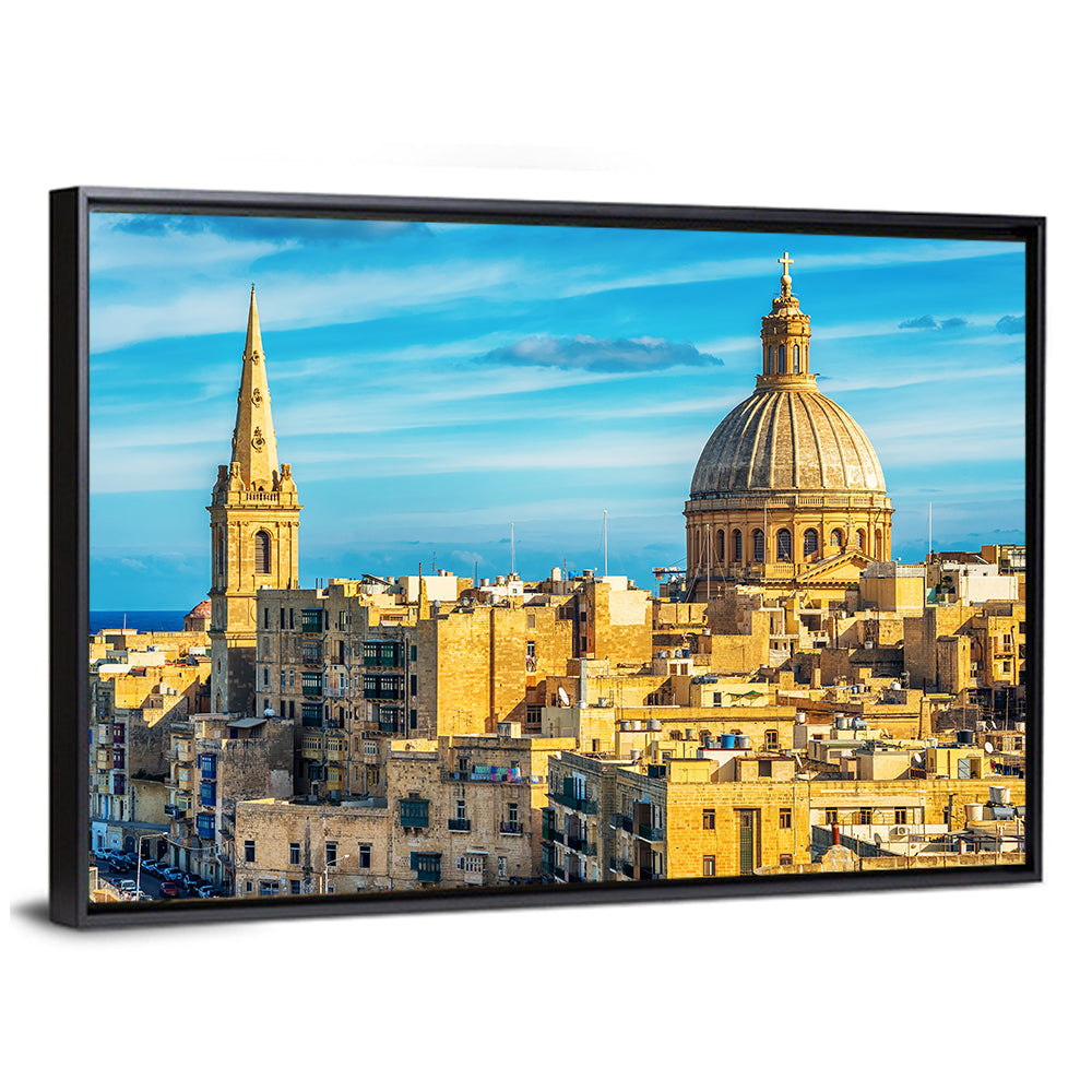 Valletta Skyline with Dome and Spire Wall Art