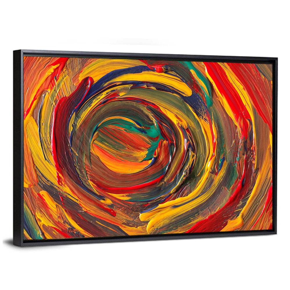 Vibrant Spiral Vortex Abstract Wall Art