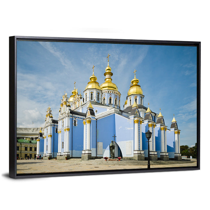 St Michael's Golden Domes Kyiv Wall Art as a framed canvas