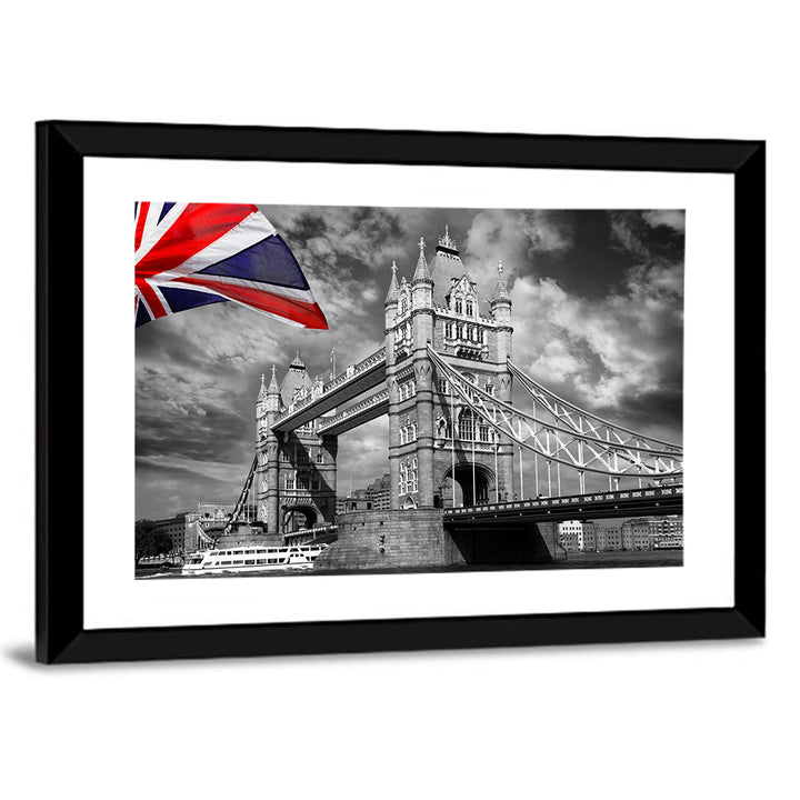 Tower Bridge with Flag Accent Wall Art