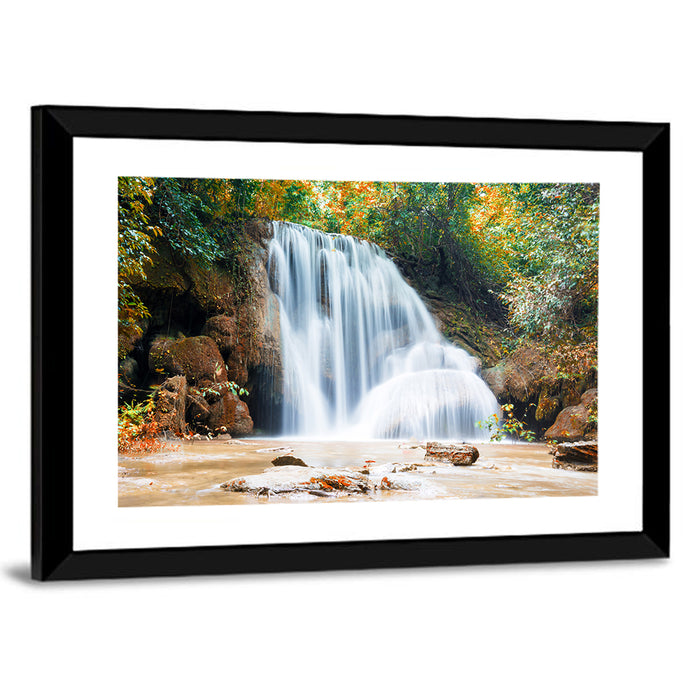 Planthong Waterfall Phuphaman Thailand Wall Art as a framed print