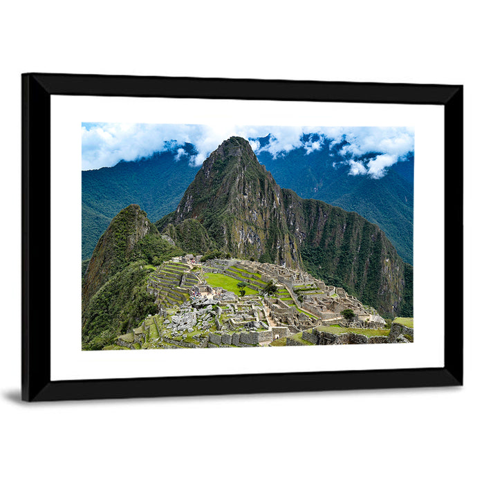 Misty Dawn at Machu Picchu Wall Art as a framed print