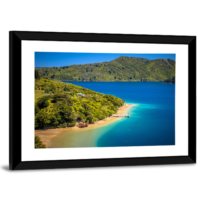 Marlborough Forest Lake Wall Art as a framed print