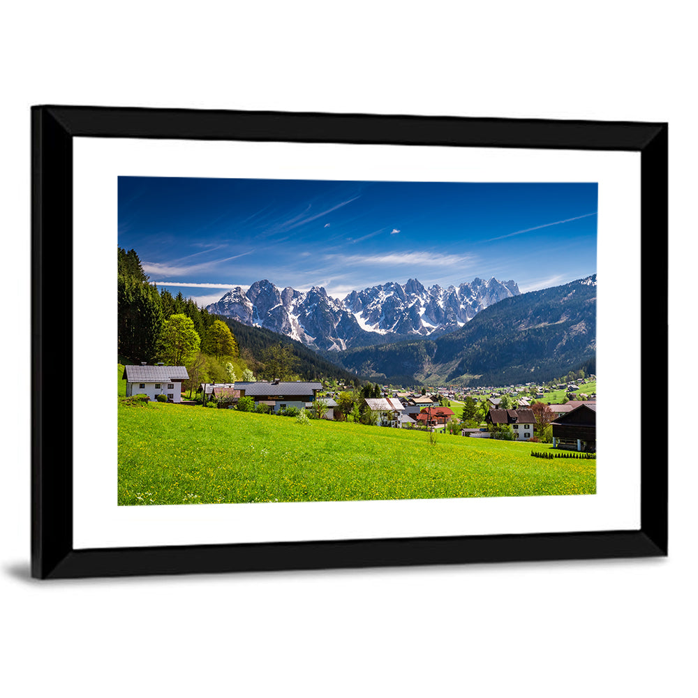 Gosau Village in Austrian Alps Wall Art