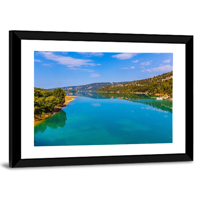 Lake Sainte Croix Du Verdon Wall Art as a framed print