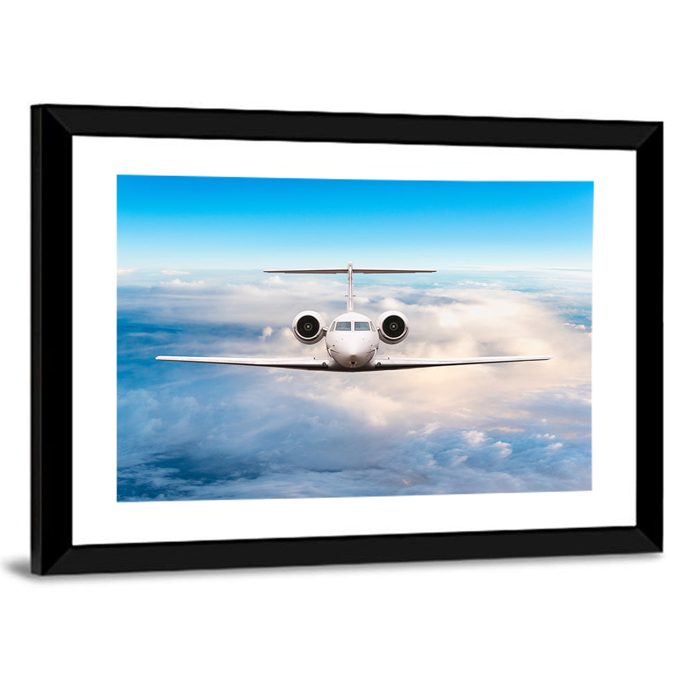Private Jet in Flight Wall Art