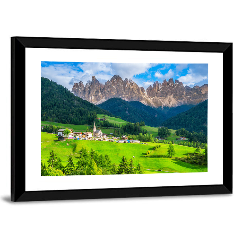 Santa Maddalena Village, Dolomites Wall Art