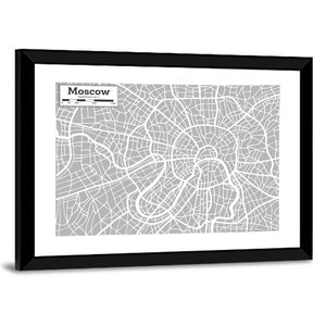 Moscow Map Wall Art