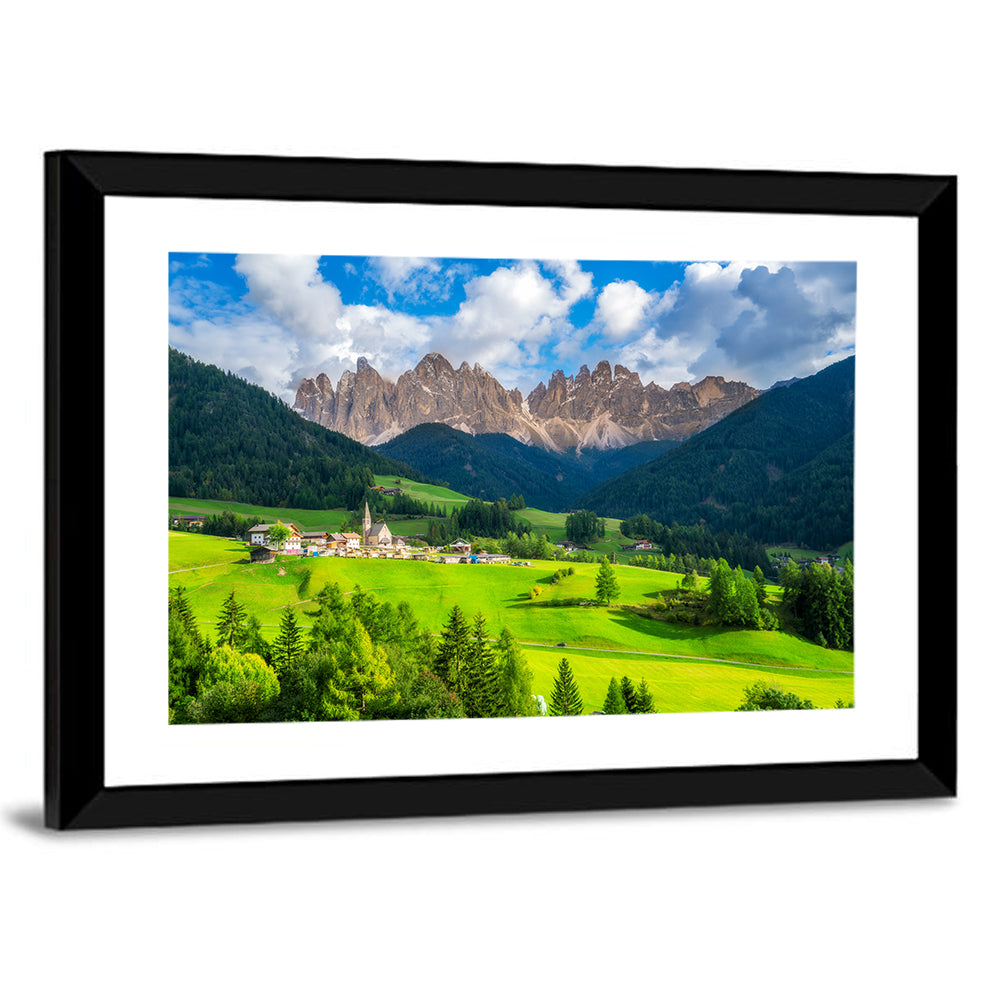 Santa Maddalena Village, Odle Peaks Wall Art