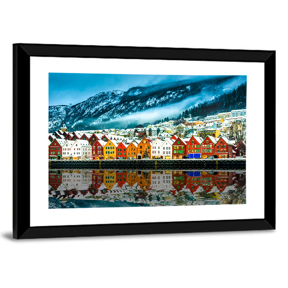 Bryggen Harbor, Bergen Wall Art