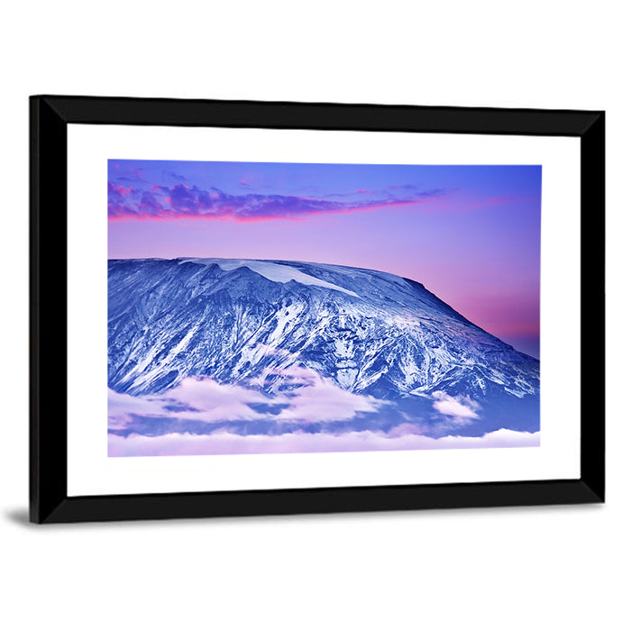 Purple Dusk Over Kilimanjaro Wall Art as a framed print