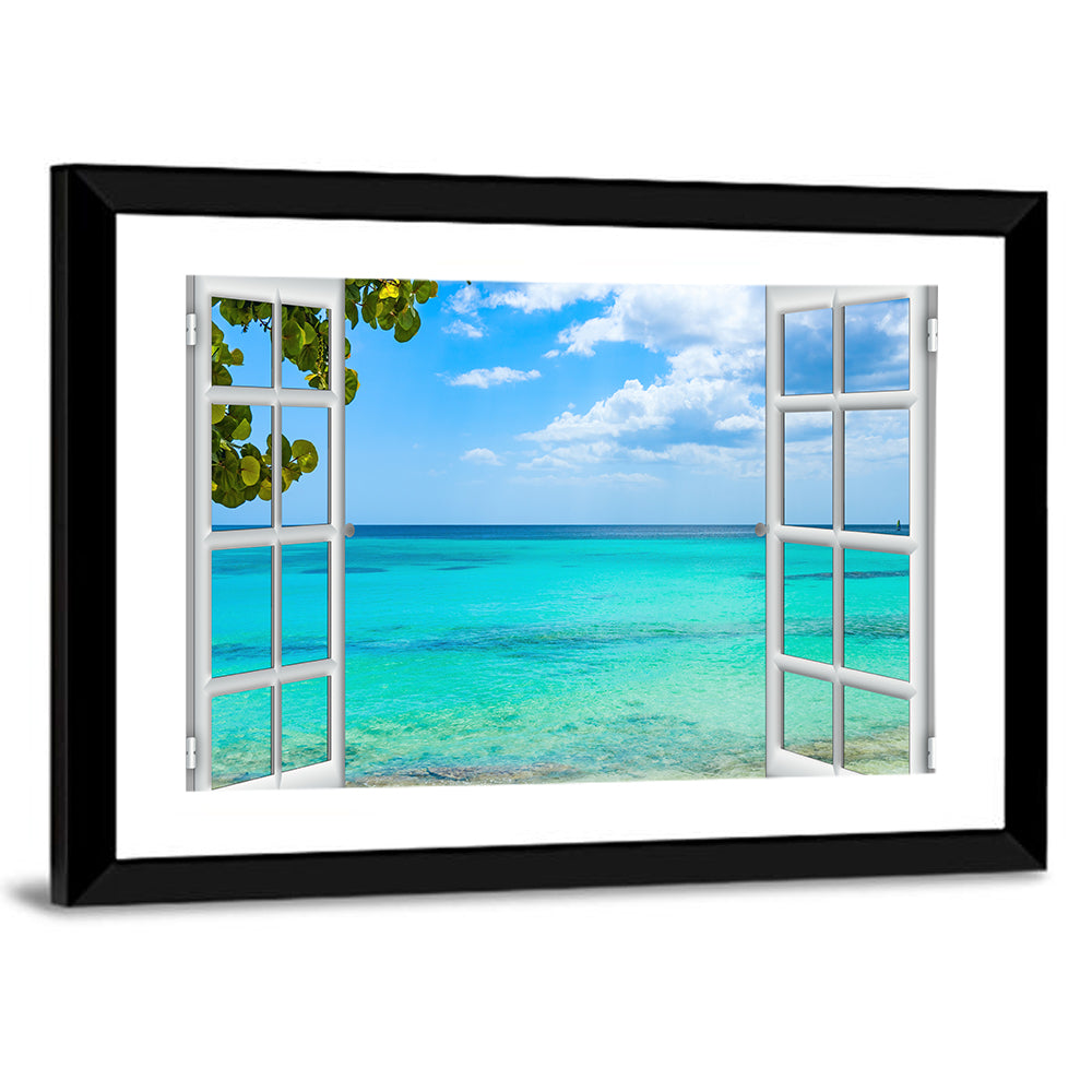 Dominican Republic Window Seascape Wall Art