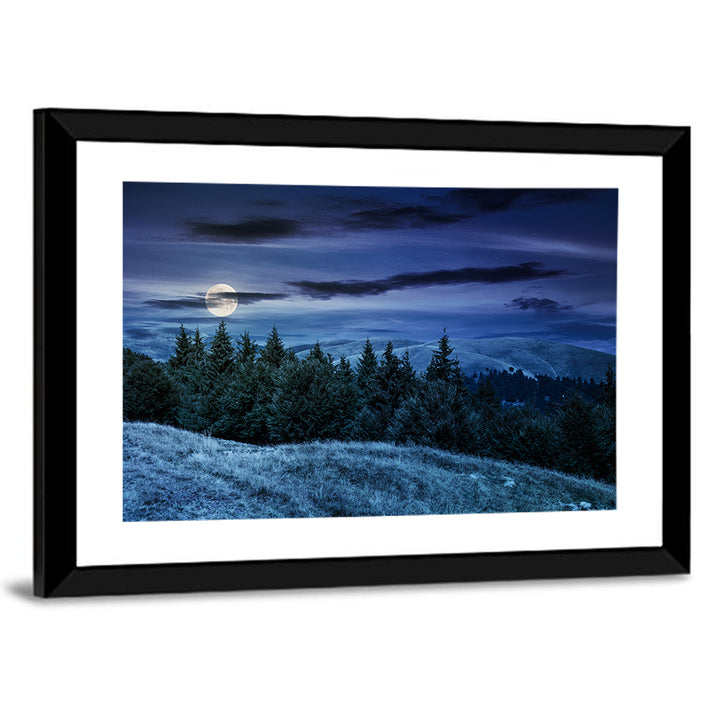 Moonlit Svydovets Ridge Wall Art
