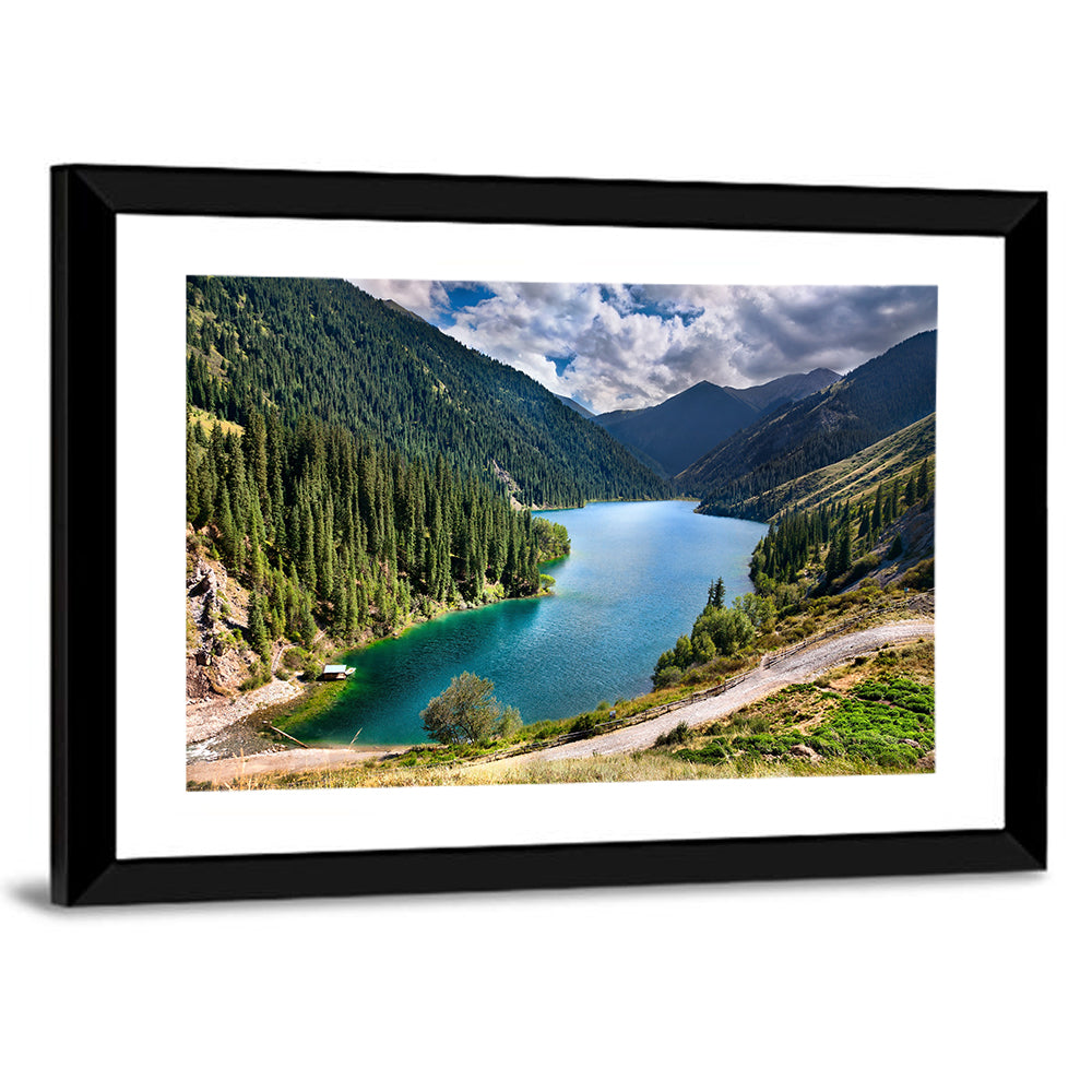 High Mountain Lake Kolsai In Kazakhstan Wall Art