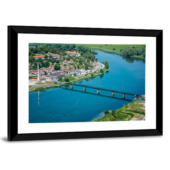 Rozafa Fortress Over Buna River Wall Art as a framed print