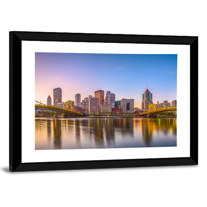 Allegheny River at Twilight Wall Art as a framed print