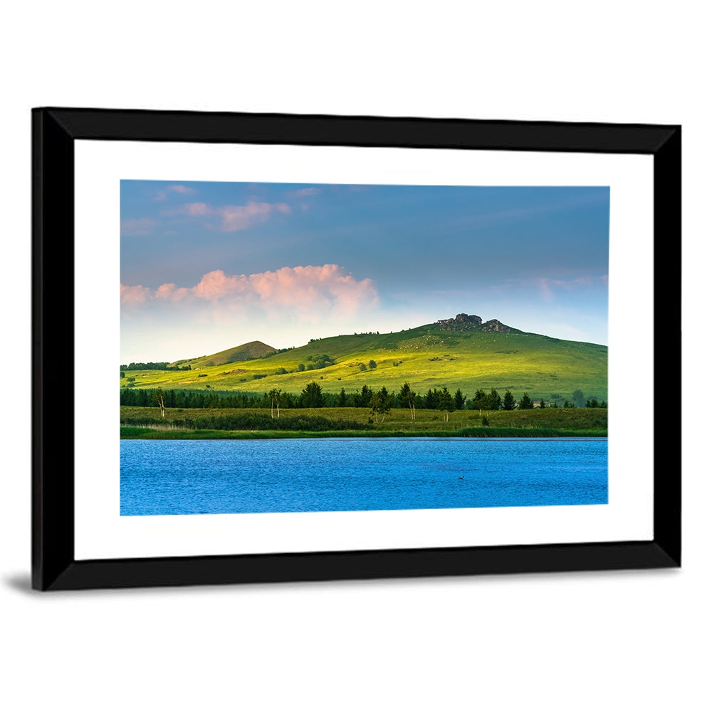 Hongsong Lake with Mountain Peak Wall Art