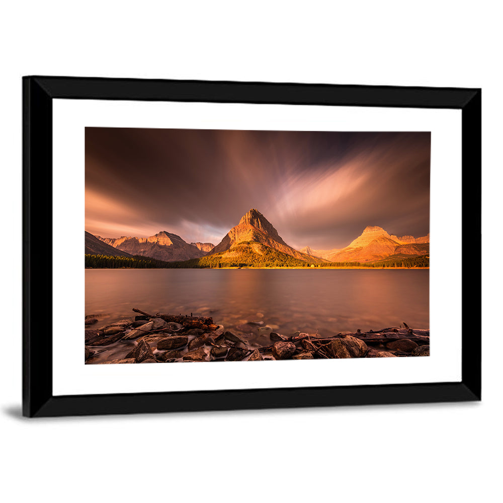 Mount Grinnell Golden Sunrise Wall Art