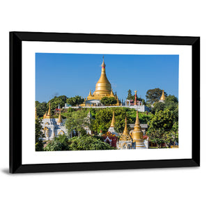 Sagaing Hills & Temples Skyline In Burma Wall Art