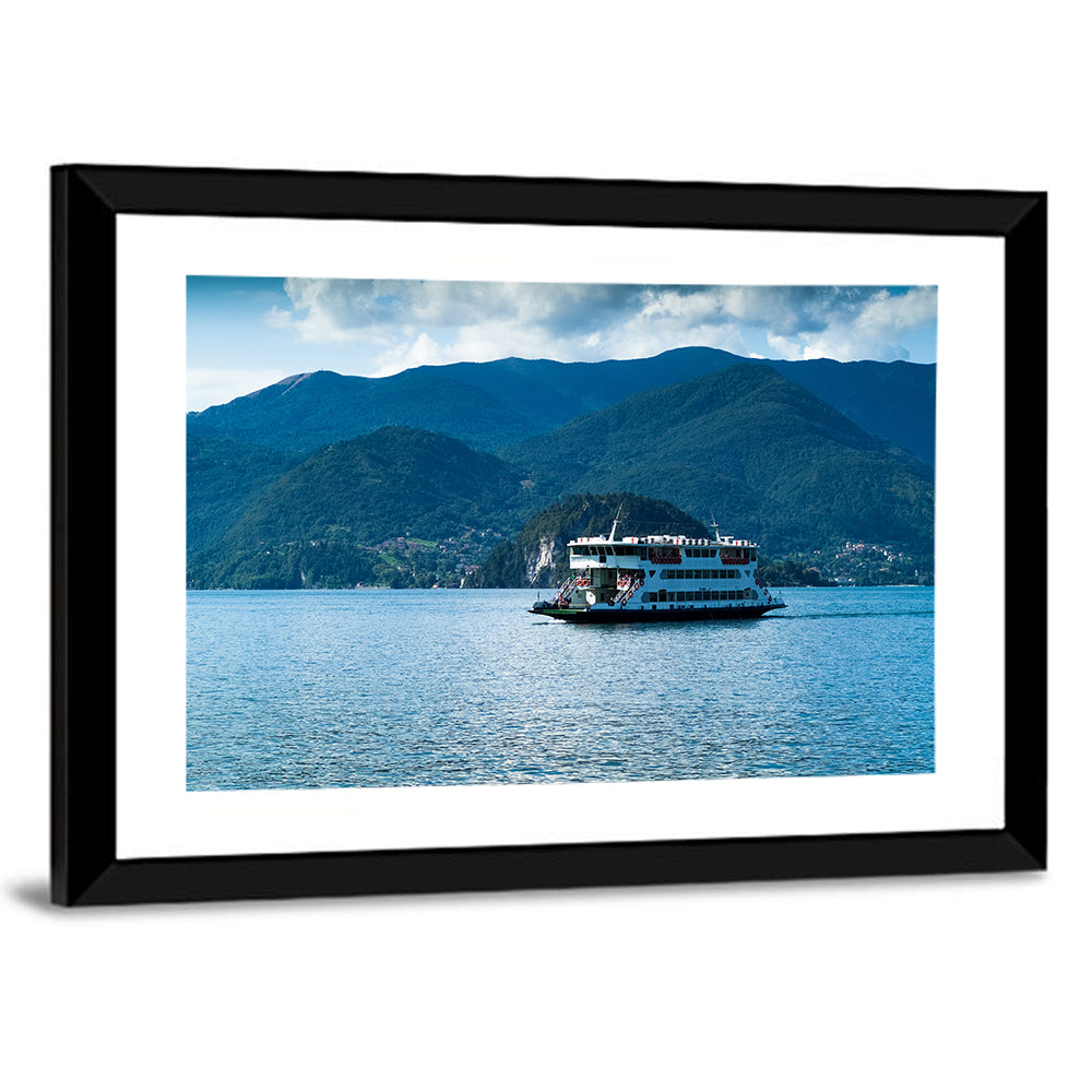 Blue Ferry on Lake Como Wall Art