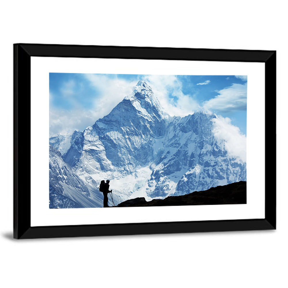 Himalayan Climber Silhouette Wall Art