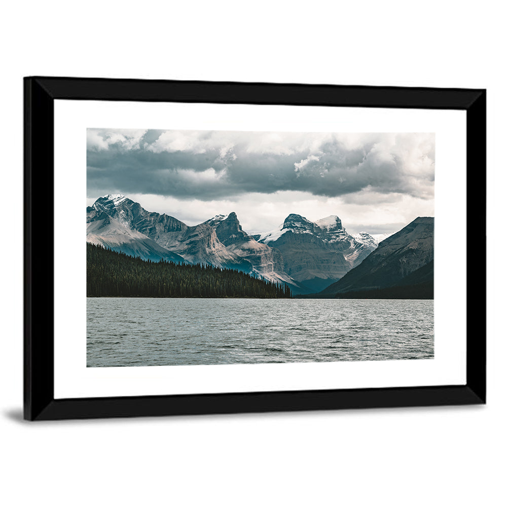 Maligne Lake, Snow-capped Peaks Wall Art