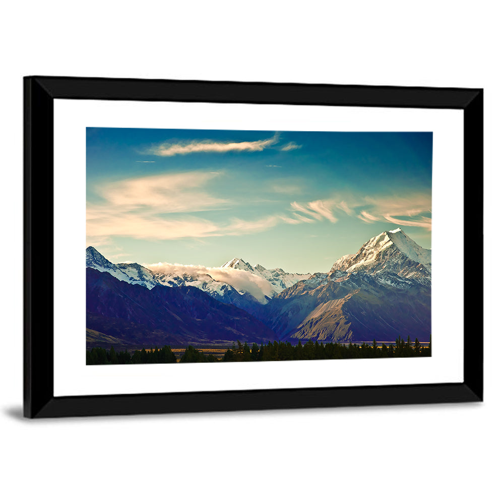 Aoraki Mount Cook Golden Hour Wall Art