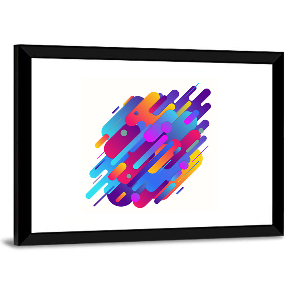 Diagonal Geometric Color Study Wall Art