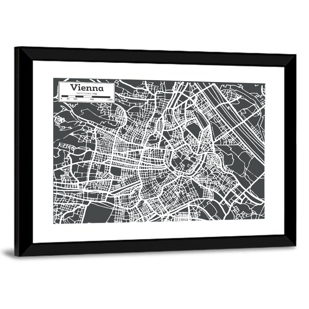 Vienna Street Map Wall Art