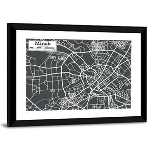 Minsk Map Wall Art