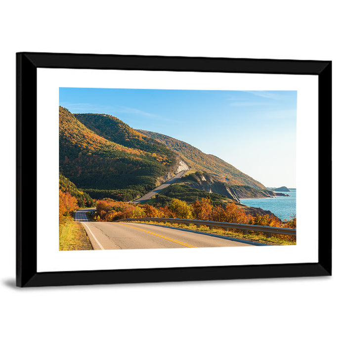 Cabot Trail Coastal Drive Wall Art as a framed print