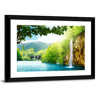 Waterfall In Deep Forest Of Croatia Wall Art