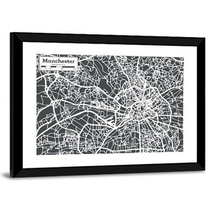 Manchester City Map Wall Art