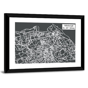 Edinburgh City Map Wall Art