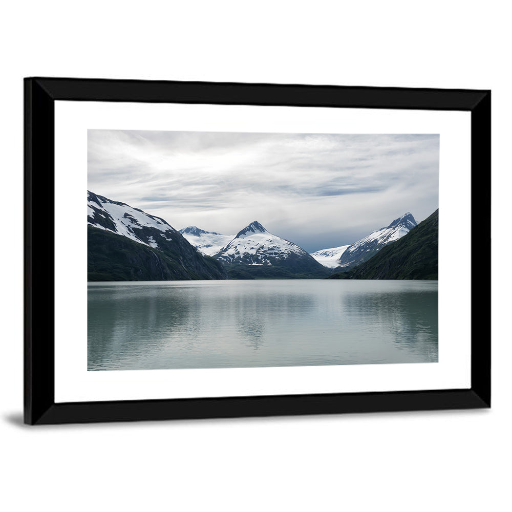Glacial Mountain Lake Reflection Wall Art